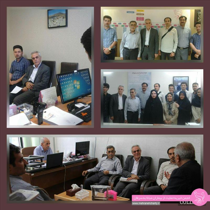 عضو هیأت  مدیره انجمن خیریه امید در بازدید از دفاتر مهرانه